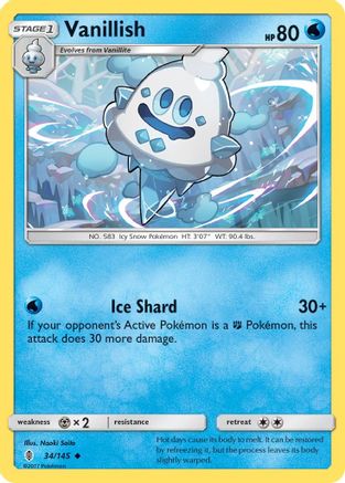 Vanillish 034  SM  Guardians Rising - Uncommon