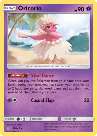 Oricorio (55) 055/145  - Reverse Holofoil SM  Guardians Rising - Rare