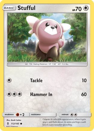 Stufful 112/145  - Reverse Holofoil SM  Guardians Rising - Common