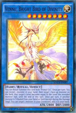 Vennu, Bright Bird of Divinity (MACR-EN097) [Maximum Crisis]