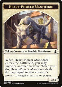 Heart-Piercer Manticore // Warrior Double-Sided Token (6 // 17) [Amonkhet]