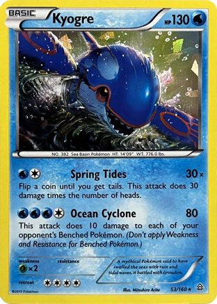 Kyogre 053/160  - Holofoil Deck Exclusives - Holo Rare