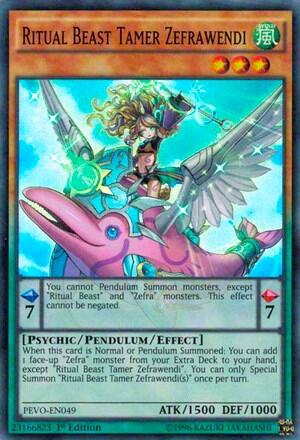 Ritual Beast Tamer Zefrawendi (PEVO-EN049) [Pendulum Evolution]