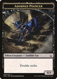 Adorned Pouncer Token (1) [Hour of Devastation]