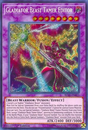 Gladiator Beast Tamer Editor (BLLR-EN023) - Battles of Legend: Light's Revenge 1st Edition