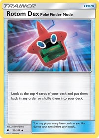 Rotom Dex Poke Finder Mode (122/147) [SM - Burning Shadows]