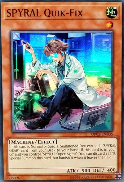 SPYRAL Quik-Fix (OP05-EN006) [OTS Tournament Pack 5]