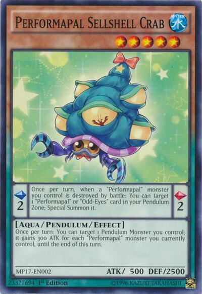 Performapal Sellshell Crab (MP17-EN002) [2017 Mega-Tins Mega Pack]
