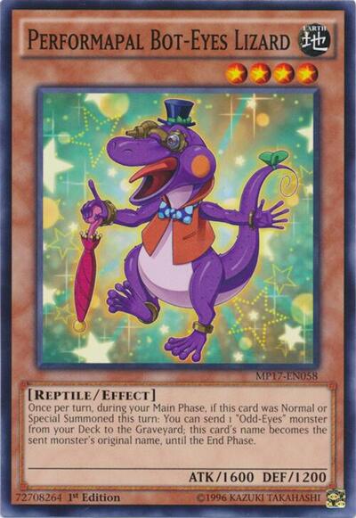 Performapal Bot-Eyes Lizard (MP17-EN058) [2017 Mega-Tins Mega Pack]