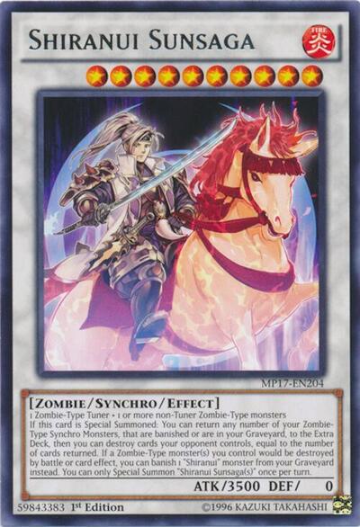 Shiranui Sunsaga (MP17-EN204) [2017 Mega-Tins Mega Pack]