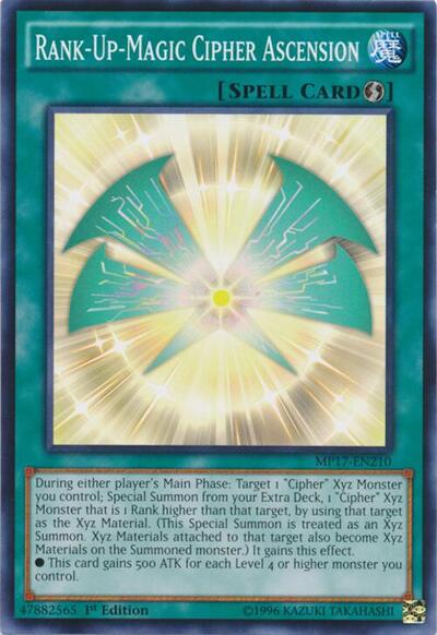 Rank-Up-Magic Cipher Ascension (MP17-EN210) [2017 Mega-Tins Mega Pack]