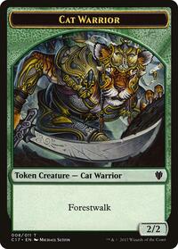 Cat Warrior // Rat Double-Sided Token (8 // 3) [Commander 2017]