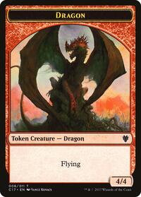 Dragon (006) // Gold Double-Sided Token (6 // 10) [Commander 2017]