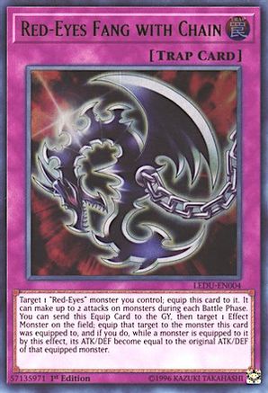 Red-Eyes Fang with Chain (LEDU-EN004) - Legendary Duelists 1st Edition