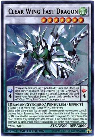 Clear Wing Fast Dragon (YA02-EN001) [Yu-Gi-Oh! ARC-V Promo Cards]