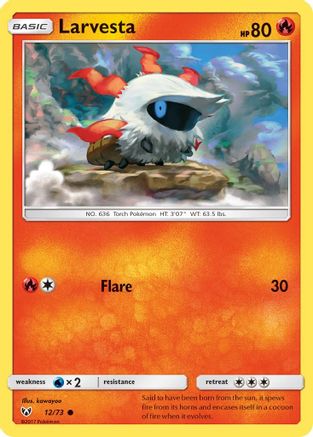 Larvesta 012  Shining Legends - Common