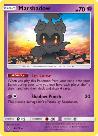 Marshadow 045/73  - Holofoil Shining Legends - Holo Rare