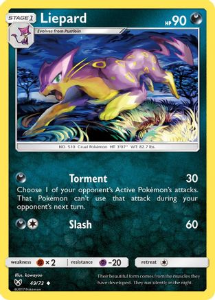 Liepard 049  Shining Legends - Uncommon
