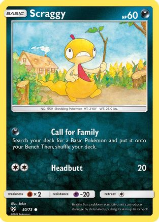 Scraggy 050  Shining Legends - Common