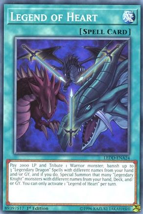 Legend of Heart (LEDD-ENA24) - Legendary Dragon Decks 1st Edition