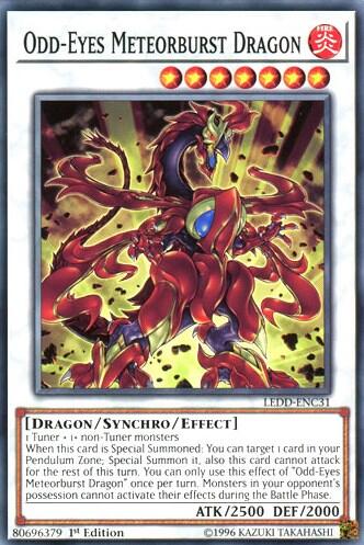 Odd-Eyes Meteorburst Dragon (LEDD-ENC31) [Legendary Dragon Decks]