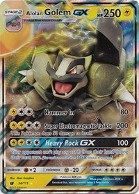 Alolan Golem GX (34/111) [SM - Crimson Invasion]