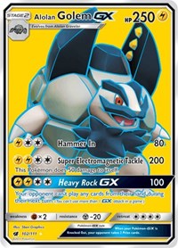 Alolan Golem GX (Full Art) (102/111) [SM - Crimson Invasion]