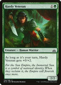 Hardy Veteran (132) [Rivals of Ixalan]