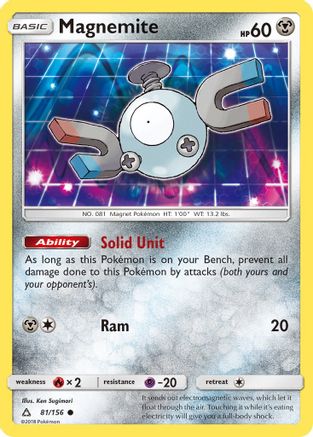 Magnemite (81) 081/156  - Reverse Holofoil SM  Ultra Prism - Common
