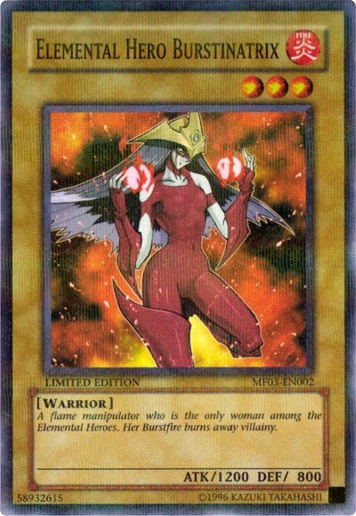 Elemental HERO Burstinatrix (MF03-EN002) [Mattel Action Figure Promos: Series 3]