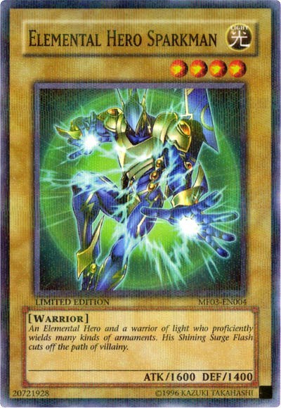 Elemental HERO Sparkman (MF03-EN004) [Mattel Action Figure Promos: Series 3]