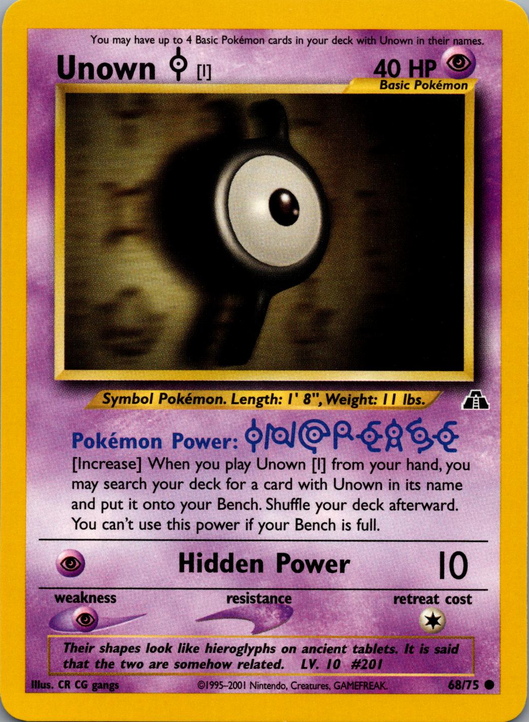 Unown [I] 068/75  - Unlimited Neo Discovery - Common