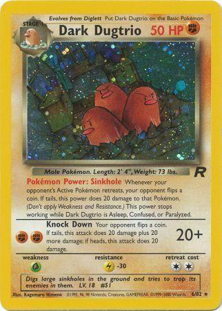 Dark Dugtrio (6) 006/82  - Unlimited Holofoil Team Rocket - Holo Rare