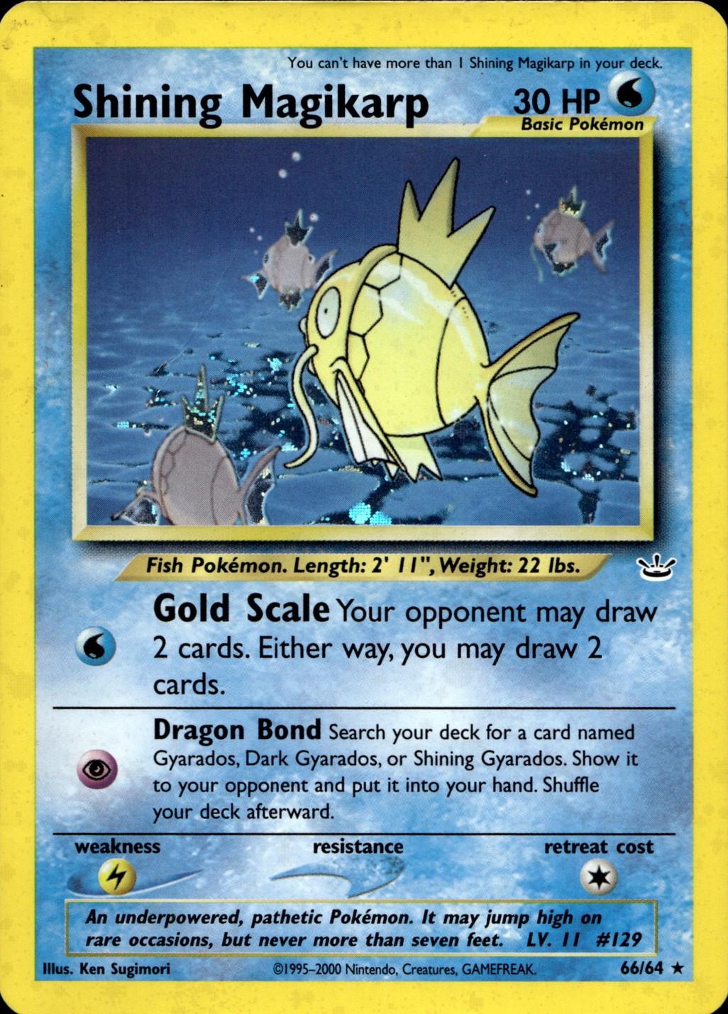 Shining Magikarp 066  - Unlimited Holofoil Neo Revelation - Secret Rare