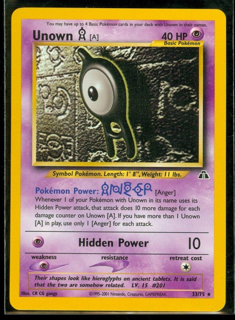 Unown [A] (33) 033  - Unlimited Neo Discovery - Rare