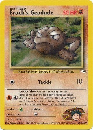 Brock's Geodude (38) 038/132  - Unlimited Gym Heroes - Uncommon