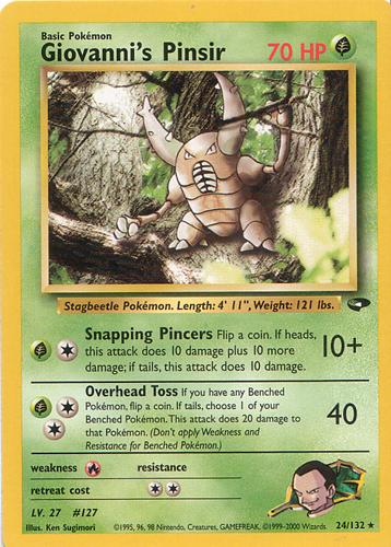 Giovanni's Pinsir 024/132  - Unlimited Gym Challenge - Rare