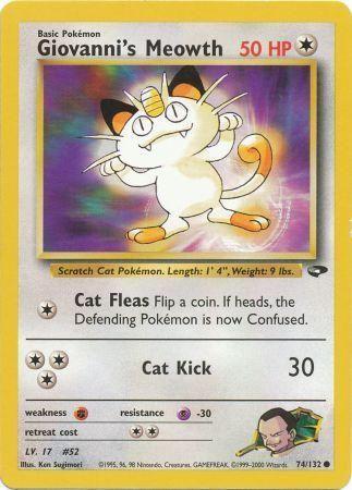 Giovanni's Meowth (74) 074/132  - Unlimited Gym Challenge - Common