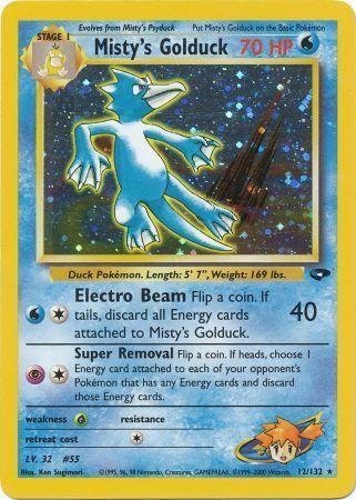 Misty's Golduck 012/132  - Unlimited Holofoil Gym Challenge - Holo Rare