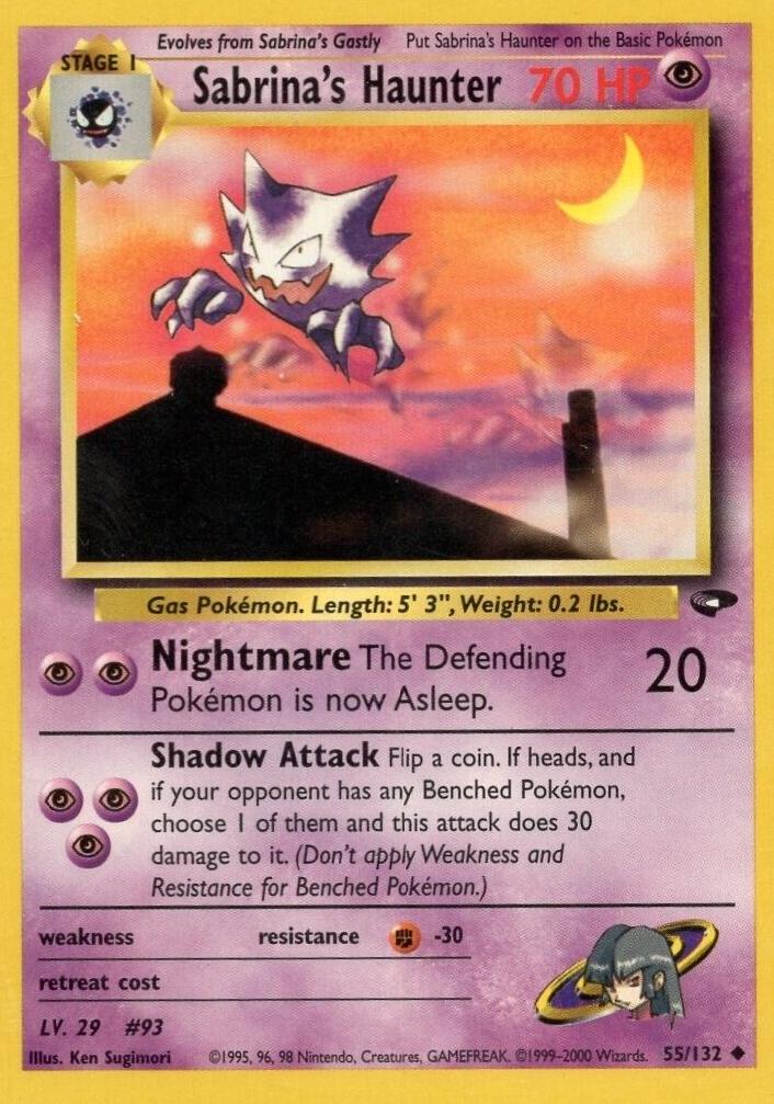 Sabrina's Haunter 055/132  - Unlimited Gym Challenge - Uncommon