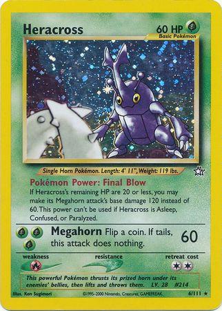 Heracross 006/111  - Unlimited Holofoil Neo Genesis - Holo Rare