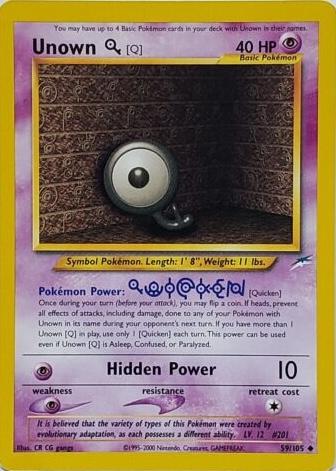 Unown [Q] 059/105  - Unlimited Neo Destiny - Uncommon