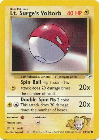Lt. Surge's Voltorb 084/132  - Unlimited Gym Heroes - Common