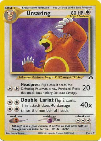 Ursaring (34) 034/75  - Unlimited Neo Discovery - Rare