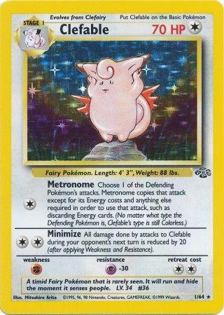 Clefable (1) 001/64  - Unlimited Holofoil Jungle - Holo Rare