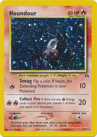 Houndour (5) 005/75  - Unlimited Holofoil Neo Discovery - Holo Rare