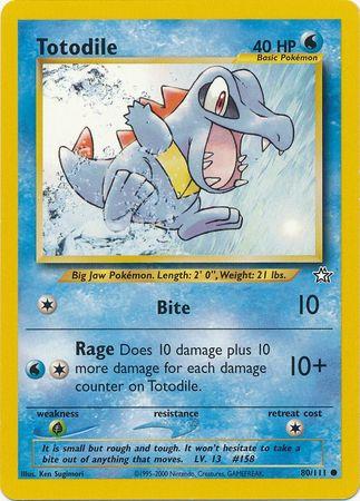 Totodile (80) 080/111  - Unlimited Neo Genesis - Common
