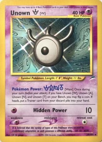 Unown [W] 029  - Unlimited Neo Destiny - Rare