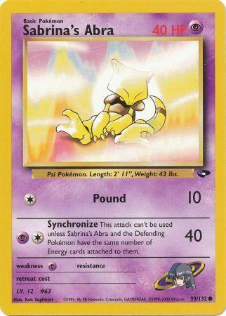 Sabrina's Abra (93) 093/132  - Unlimited Gym Challenge - Common