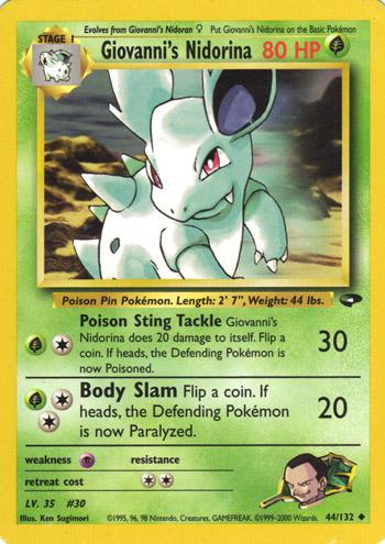 Giovanni's Nidorina 044/132  - Unlimited Gym Challenge - Uncommon